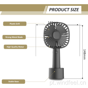 Ventilador elétrico de mesa pequena portátil de 4 polegadas Bateria de trabalho silencioso recarregável Desktop Mini USB Ventilador de resfriamento de mesa para sala de escritório